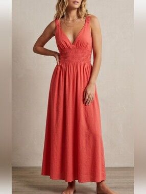 Abercrombie & Fitch Coral Maxi Sundress